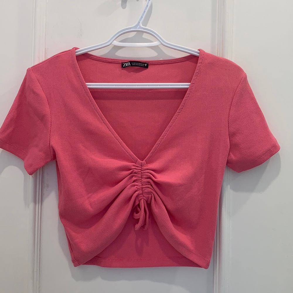 Zara Pink Cropped Top Size S/M - Picture 1 of 5